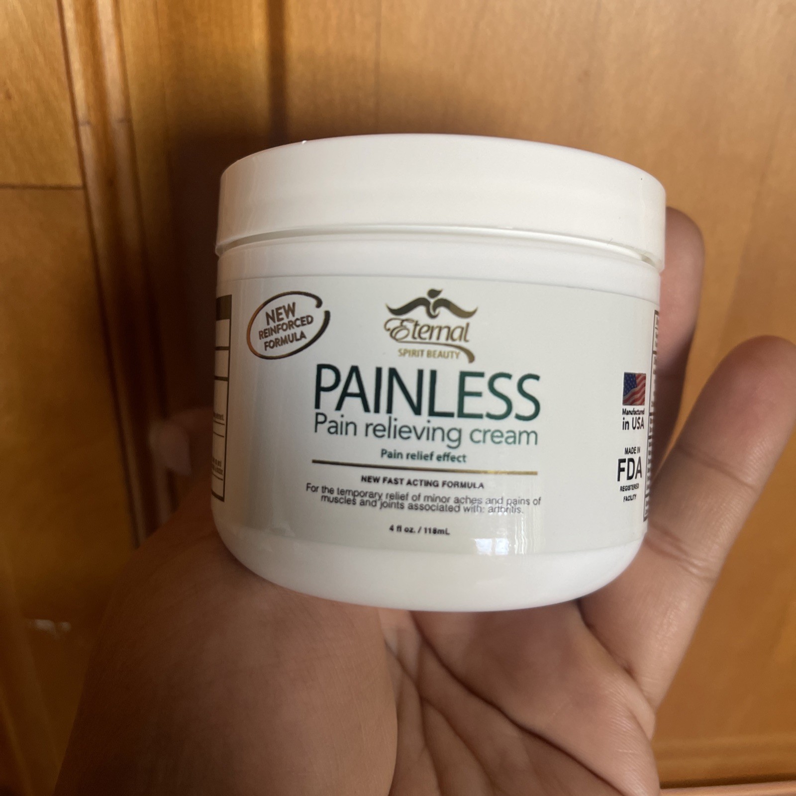 ETERNAL PAINLESS PAIN RELIEVING CREAM NEW REINFORCED 4 FL OZ