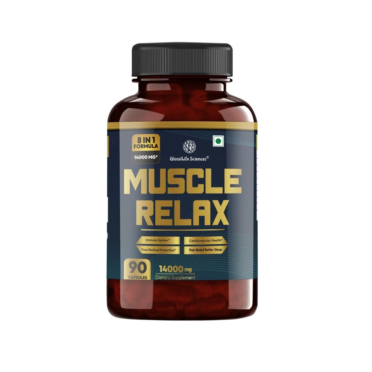 2 x 90 Capsule 8 in 1 Herbal Muscle Relax Veg Cap 14000mg 180 capsule