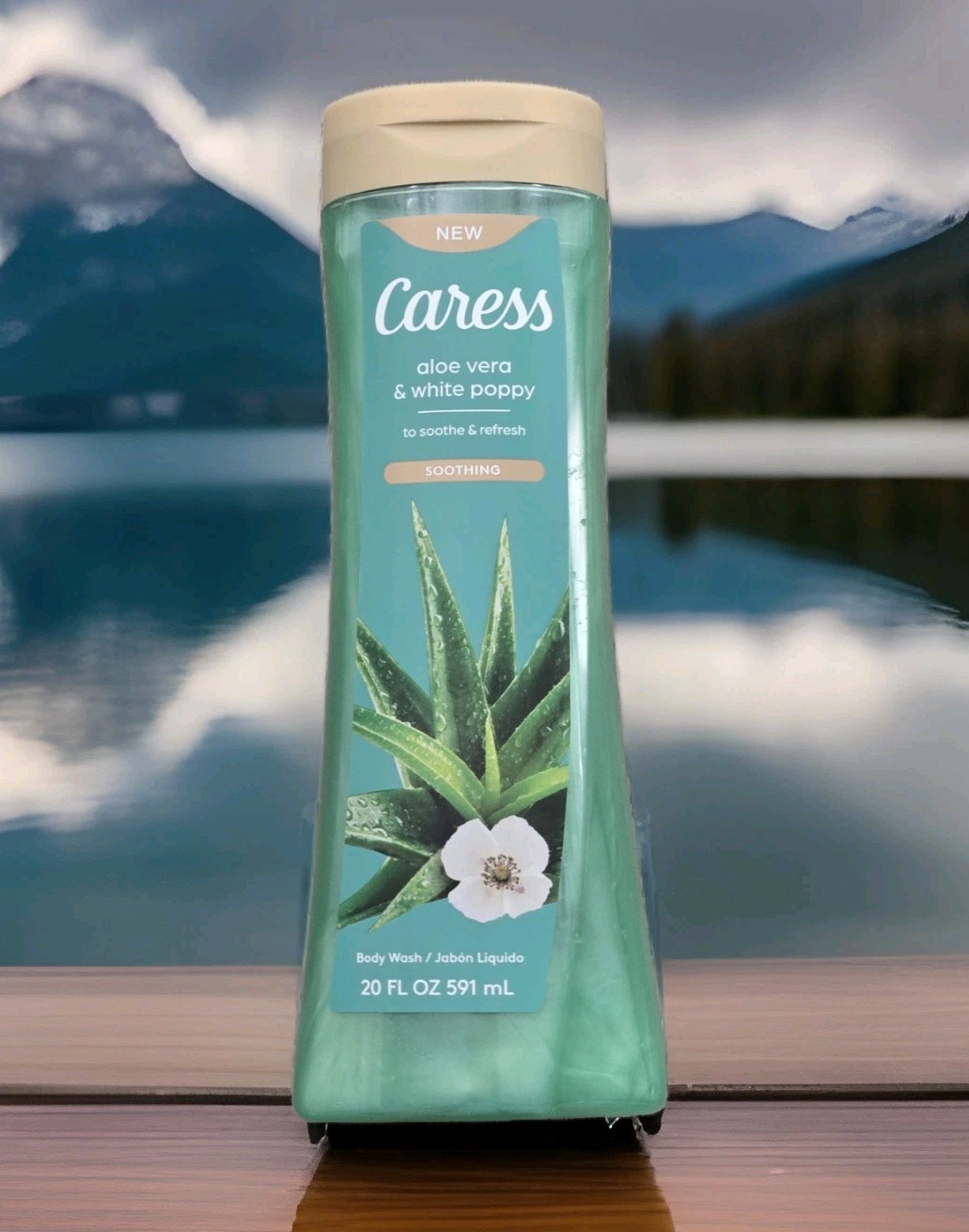 CARESS * ALOE VERA & WHITE POPPY* SOOTHING BODY WASH 20 FL OZ 591 mL