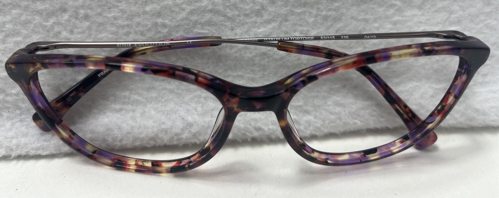 Altair Evolution A5048 (518) Plum Tortoise Eyeglass FRAMES ONLY 53 15 135