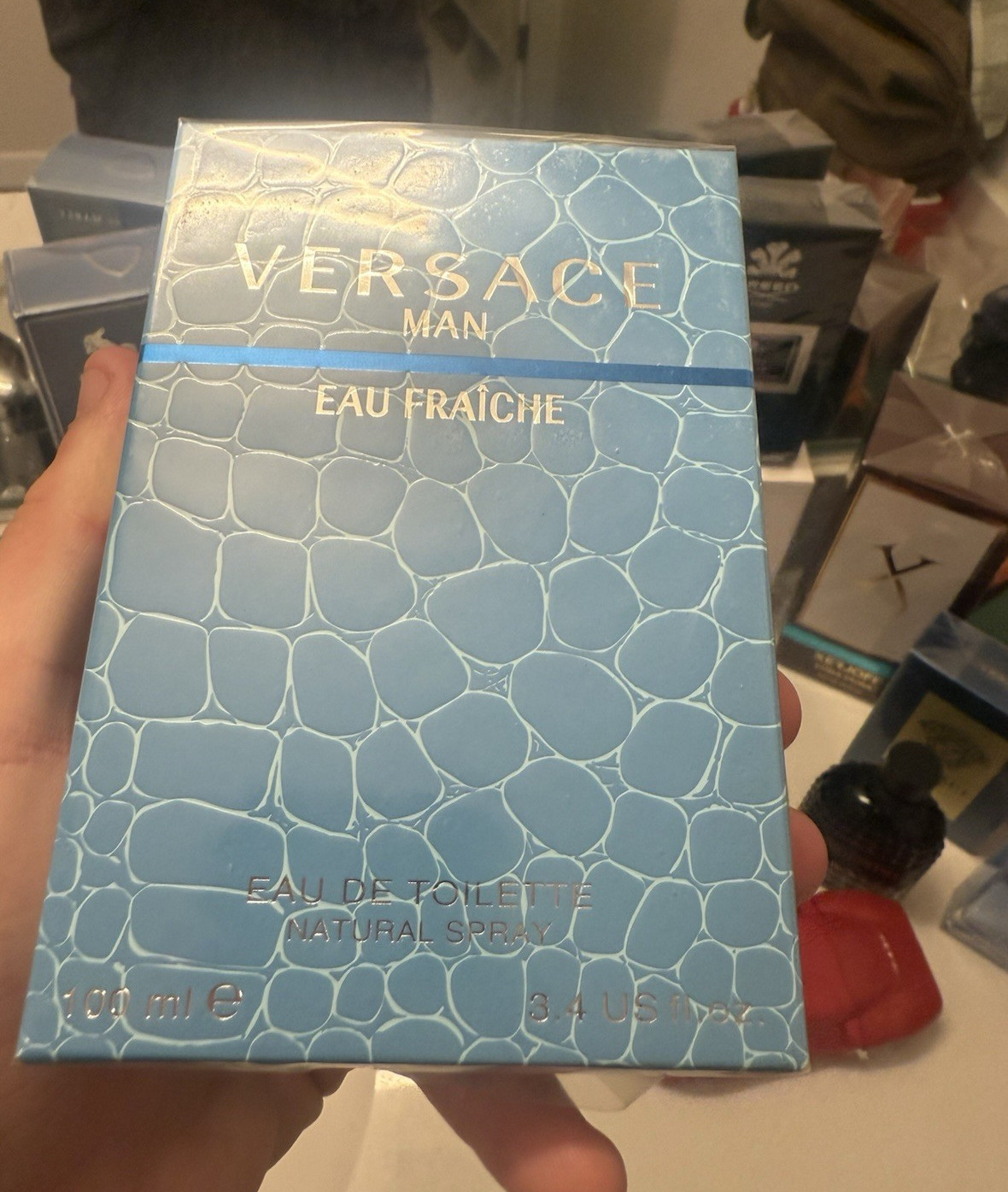 Versace Man Eau Fraiche Eau de Toilette Spray 3.4 fl oz Regular Size