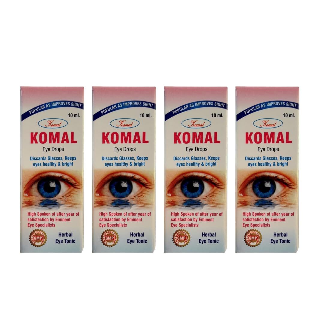 1×4 Pcs Khadi India Komal Eye Drrops 10 ML each- free shiping