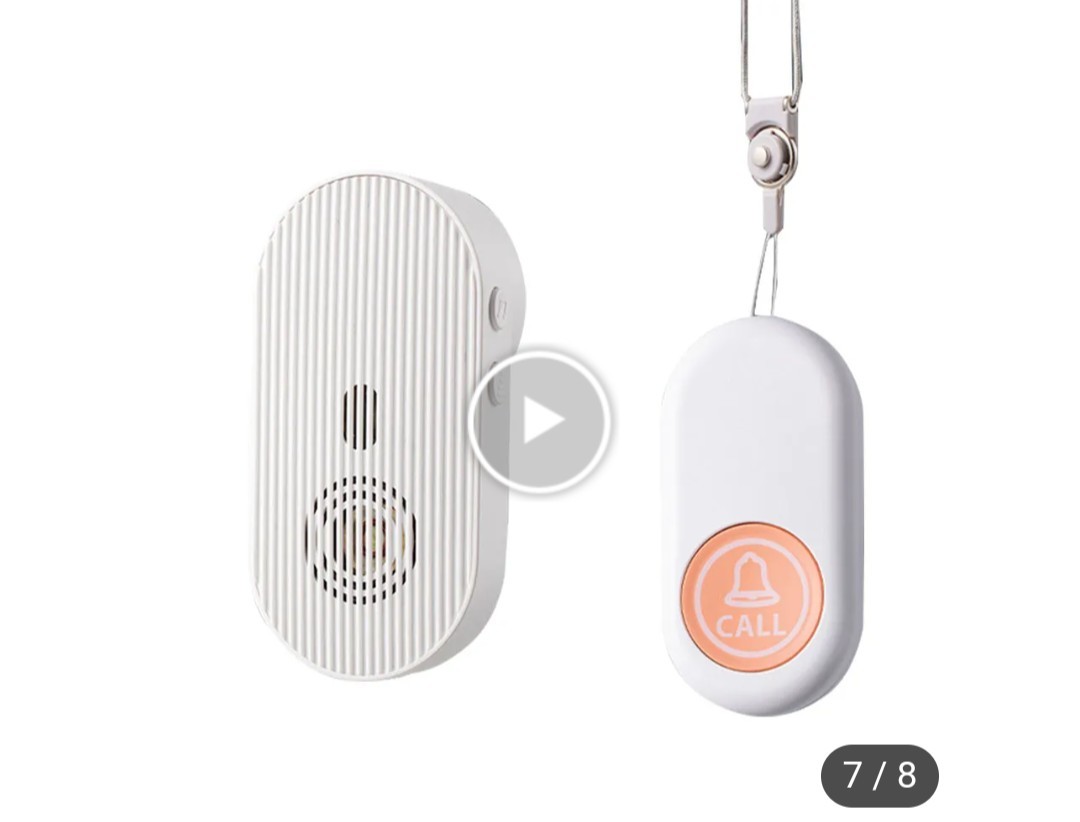 Plug-in Wireless Smart Doorbell Elderly Long Distance Pager Bedside Bell Call…