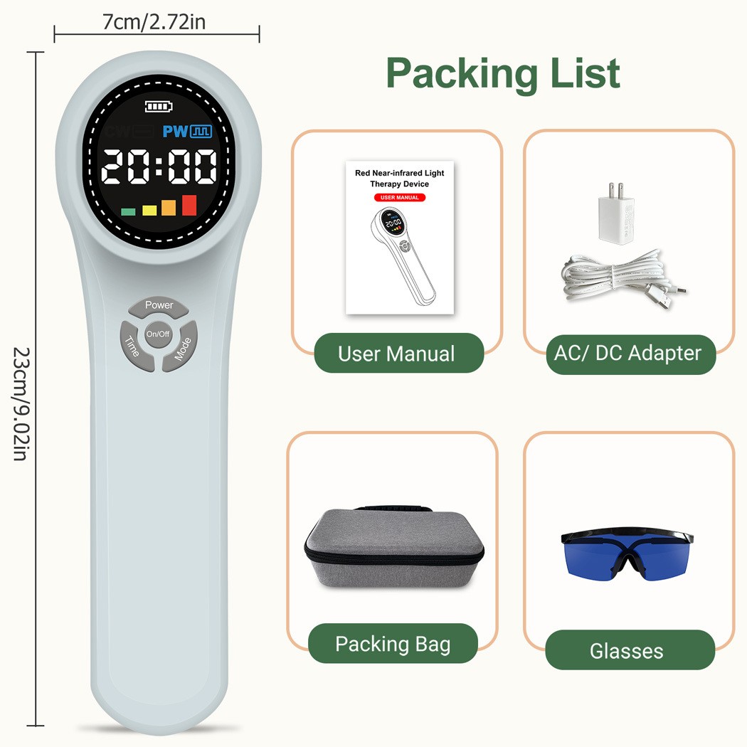High Power 1760mW Laser Therapy Machine Triple Wave Deep Tissue for Pain Relief