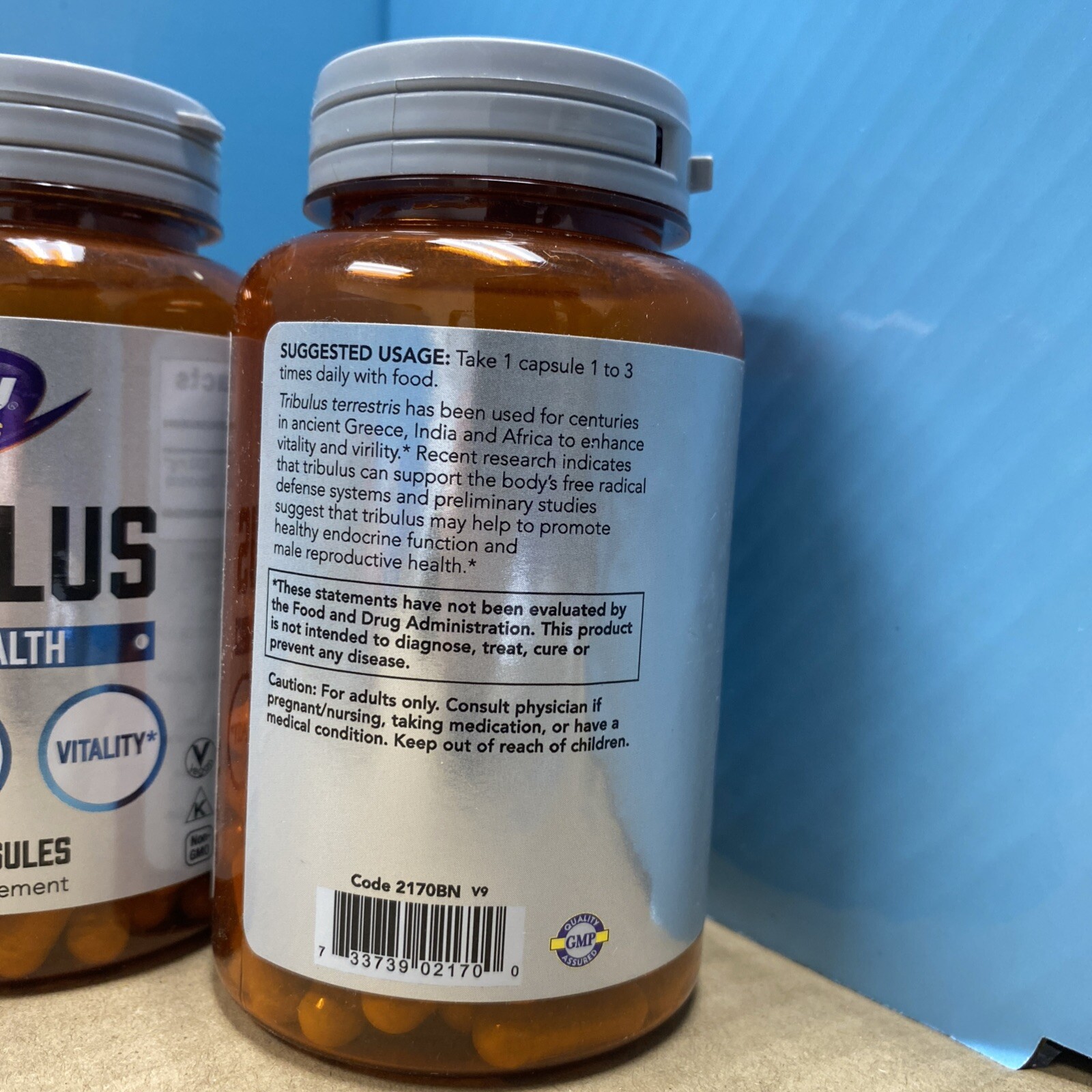 2 Pack Of NOW Foods Tribulus 500 mg 100 Veg Caps Exp 02-2029