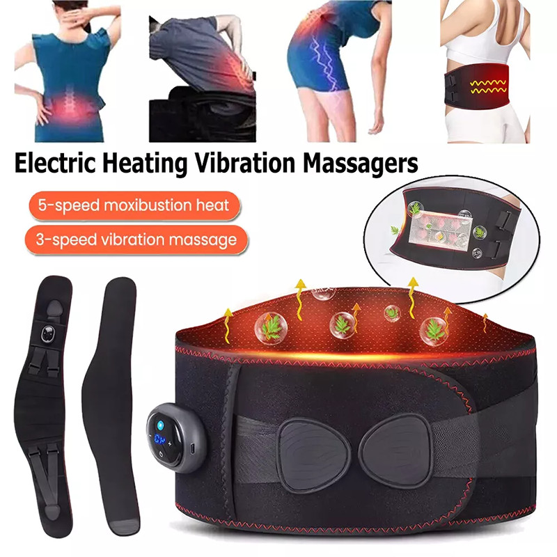 Massage Belt Electric Infrared Heated with Back Support Waist Vibration Massager