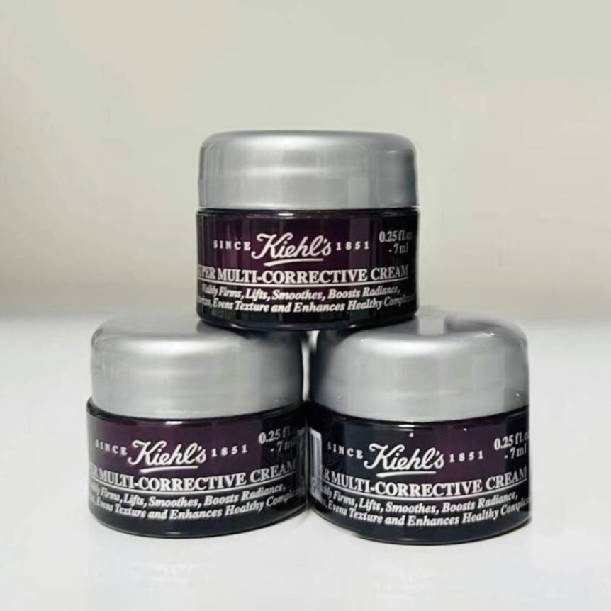 3 x Kiehl’s Super Multi-Corrective Anti-Aging Cream For Face& Neck .25oz/ 7ml EA
