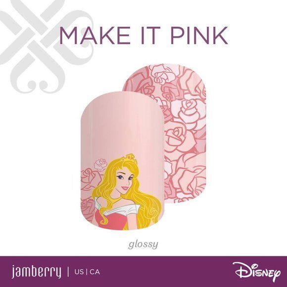 Jamberry Disney Nail Wrap. SLEEPING BEAUTY. Aurora – You Choose – Half Sheet