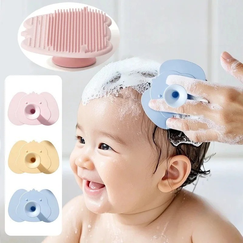 Cartoon Koala Silicone Baby Hair Washing Brush Newborn Scalp Massage Bath Comb