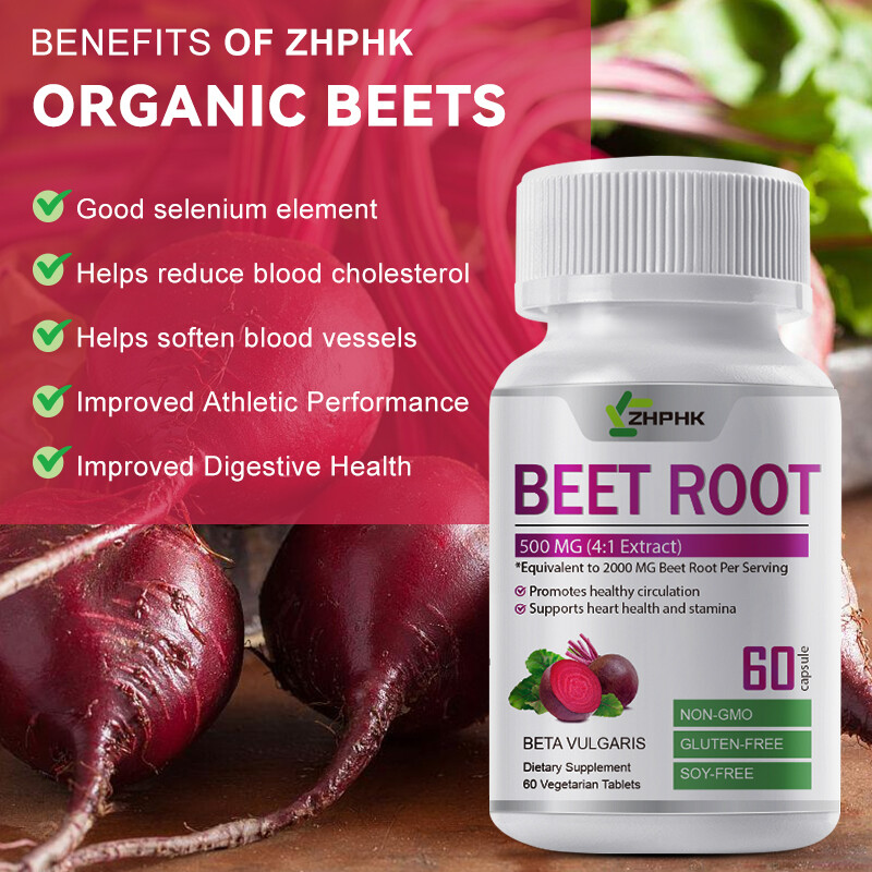 Organic Beet Root Capsules Extra Strength 2000mg Beetroot Powder Extract