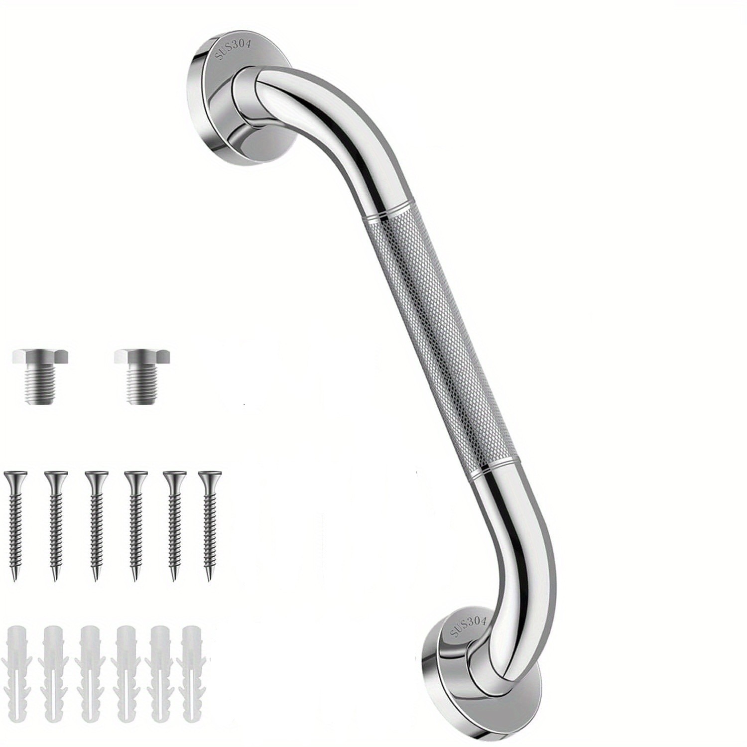 Stainless Steel Shower Grab Bar Anti-Slip Bathroom Grab Bar Support Shower Rail