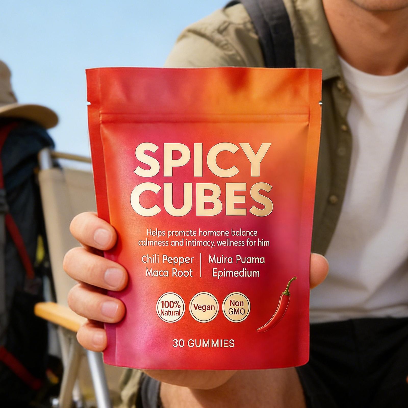 Spicy Effective Gummies 30 Counts Highly Cubes Intimacy Gummies