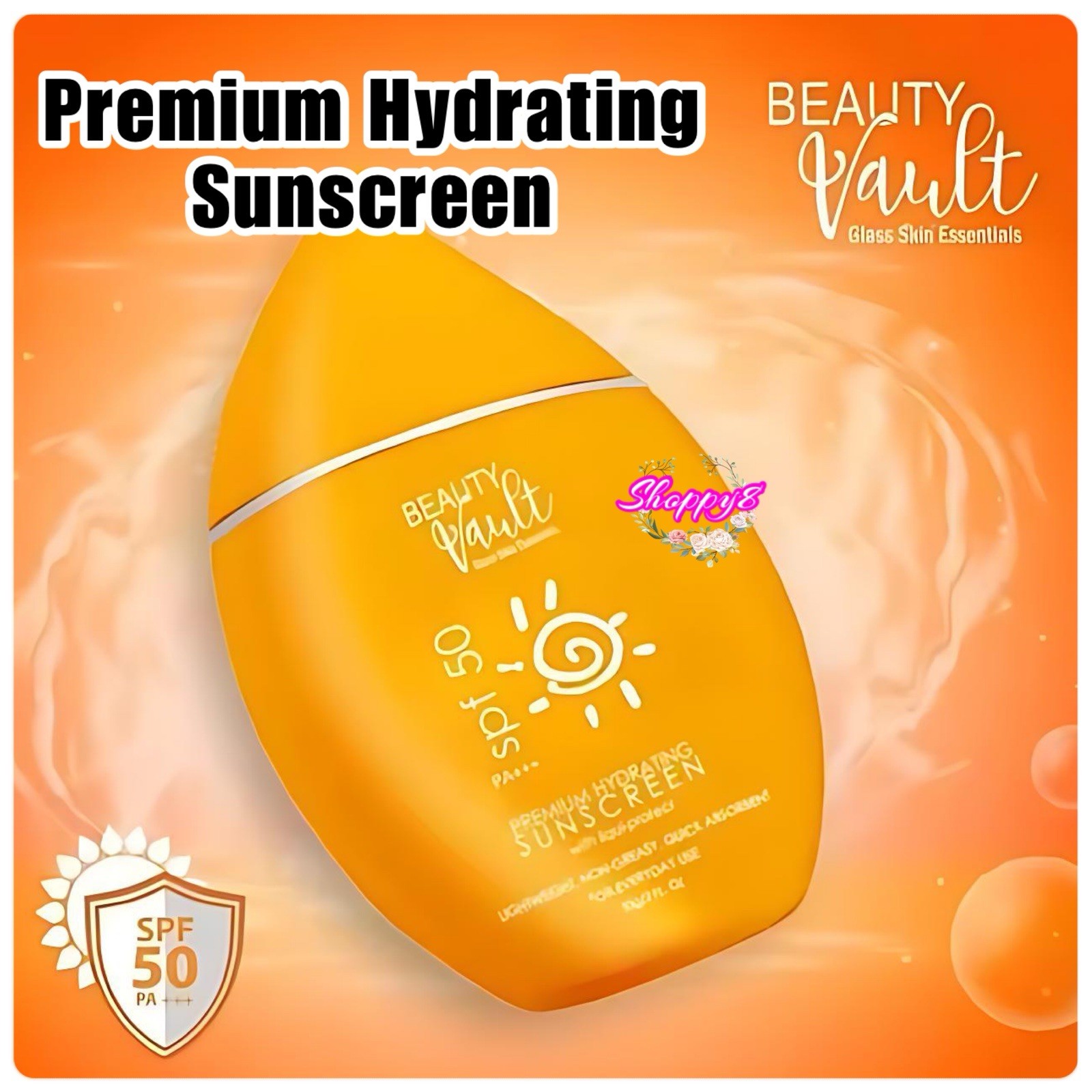 Beauty Vault Premium Hydrating Sunscreen SPF50, 50g