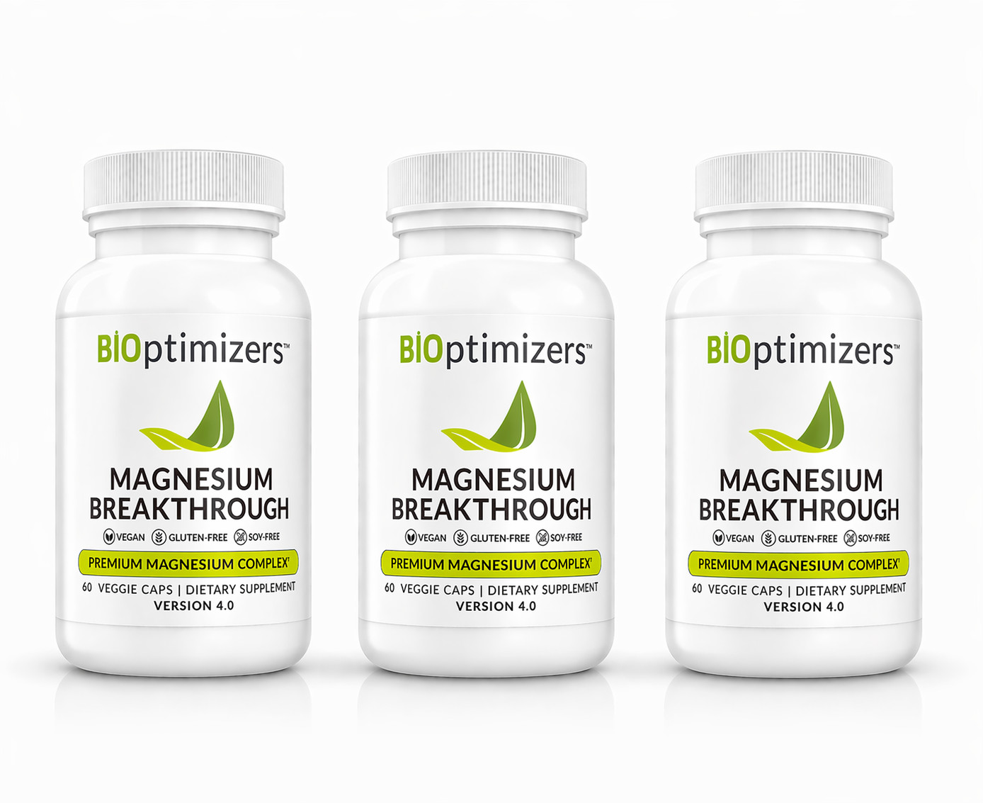 BiOptimizers 1-4 Breakthrough 60 Forms package 7 Caps High Magnesium Absorption