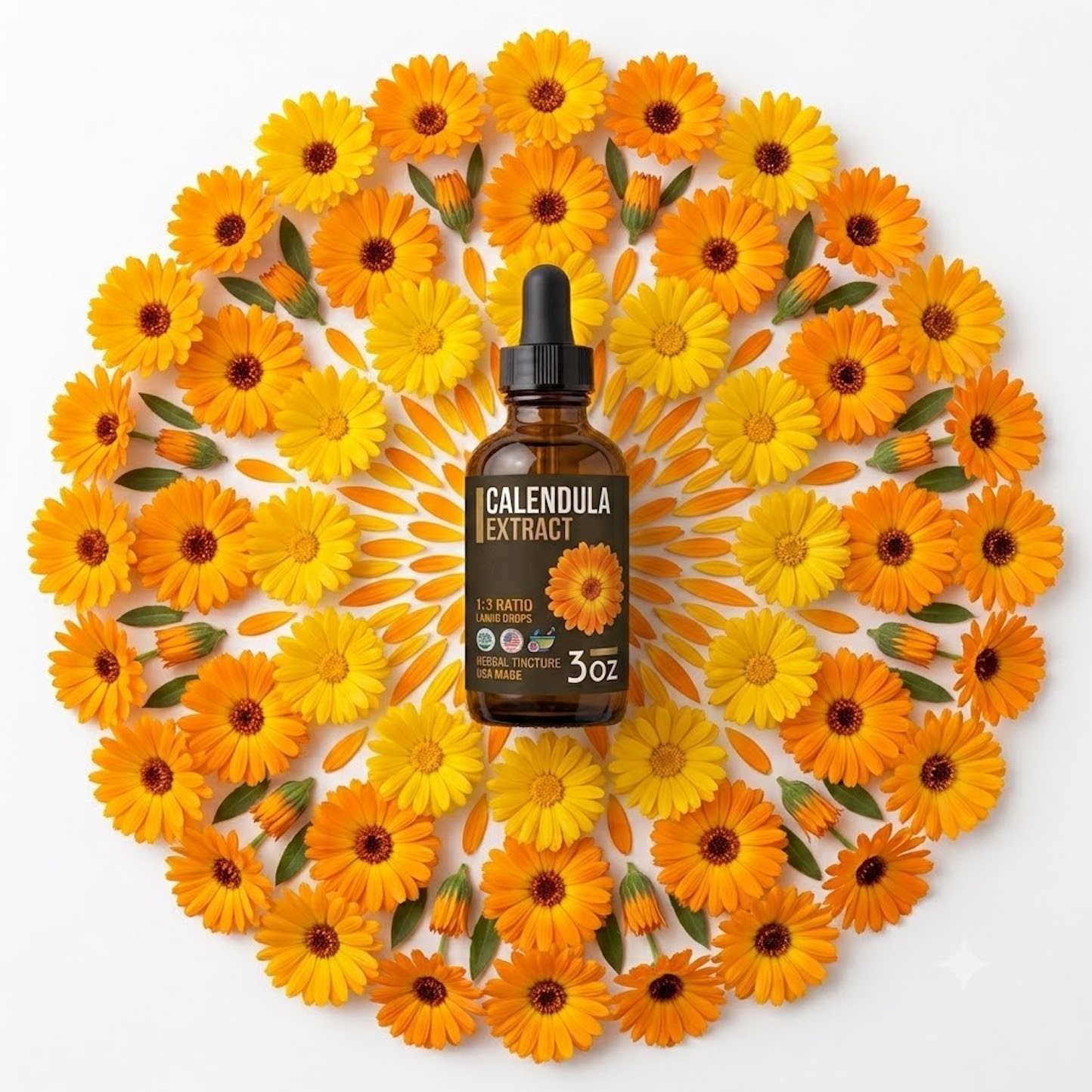 Calendula Extract Tincture – Easy Liquid Drops – (Calendula officinalis)
