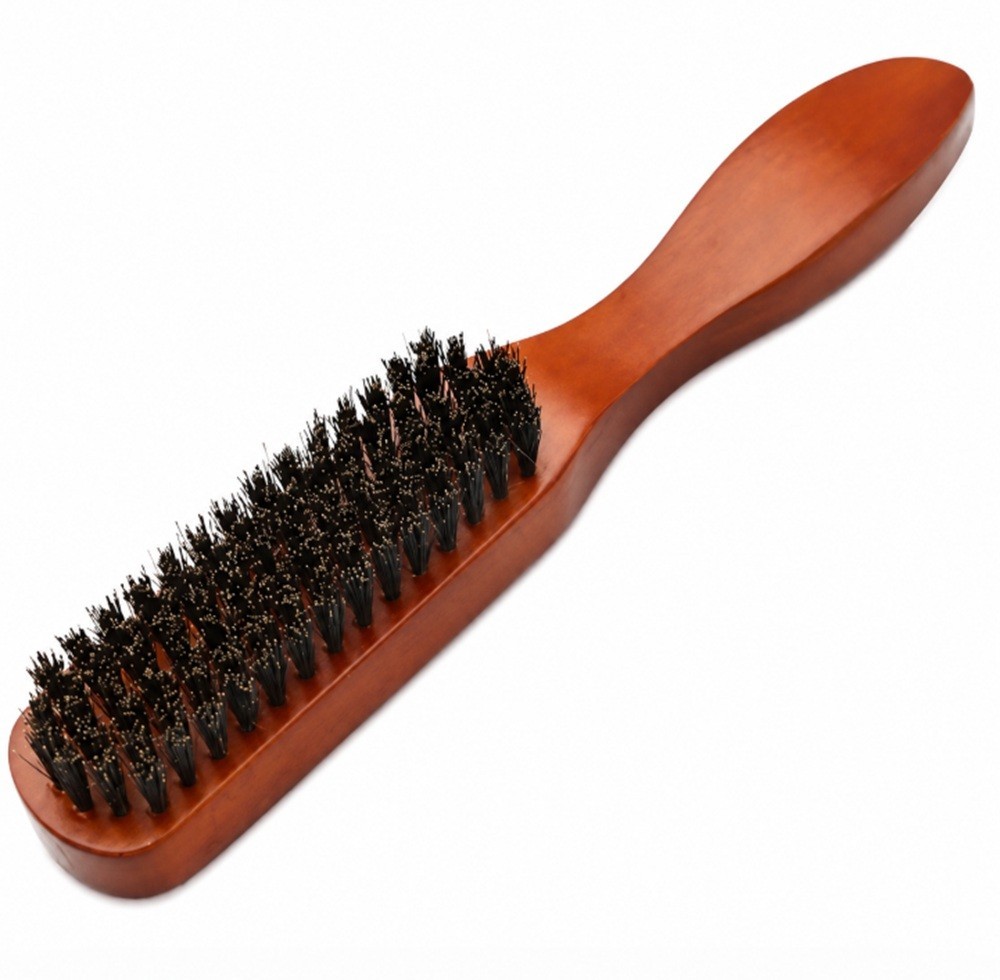 Men Beard Brush Boar Bristle Grooming Care Mustache Beard Brush Tool