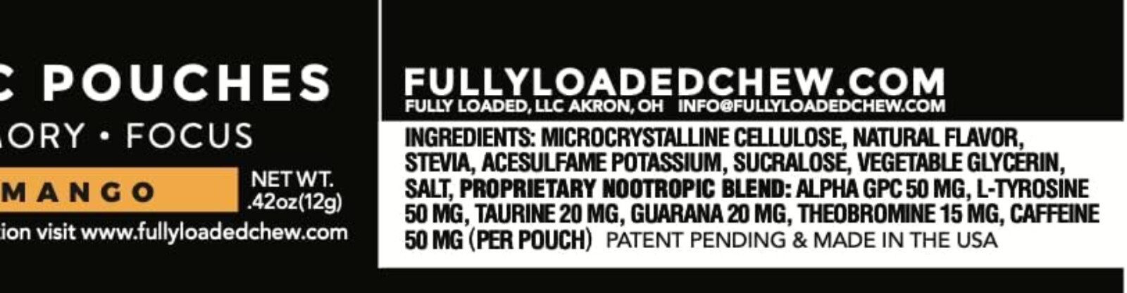On-the-Go Mango Energy: 5 Cans of Alpha Fuel Nootropic Pouches, 100% Sugar-Free