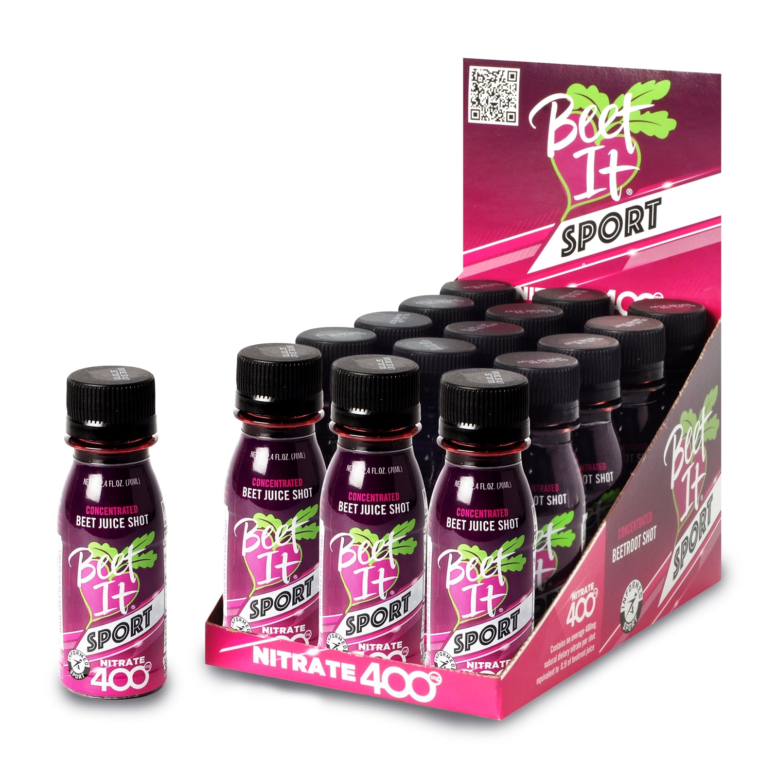 BEET IT Sport Pro-Elite Shot (15 Shots) Nitrate 400 Non GMO Certified Each Shot