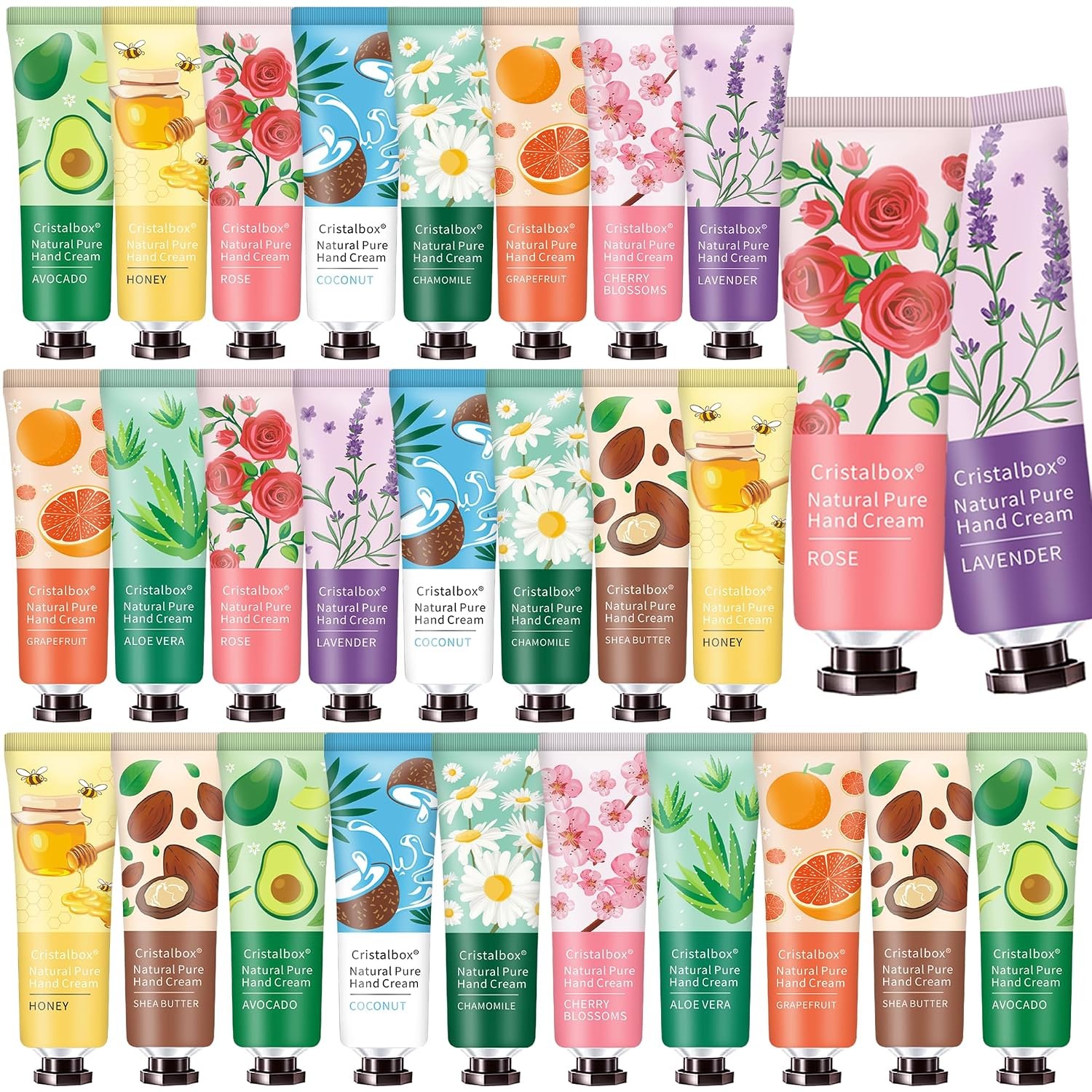 28 Pack Hand Cream Gift Set for Women Travel Lotion Valentines Teacher Gifts