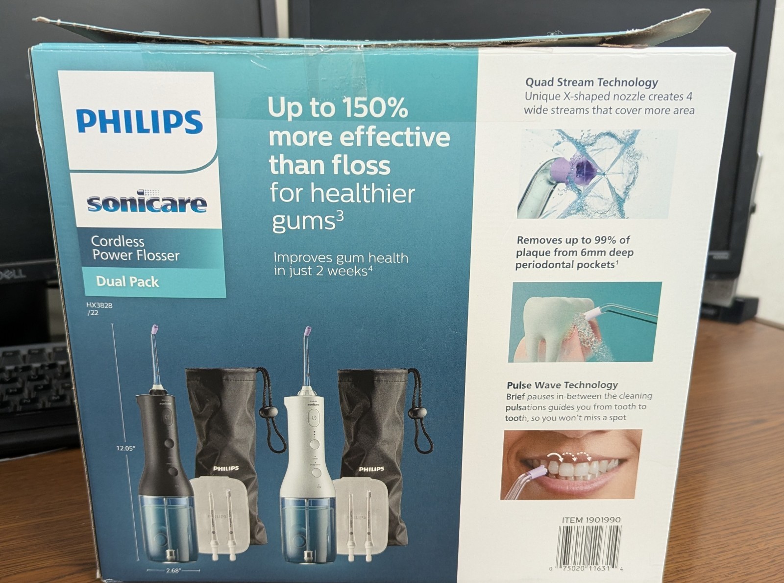 PHILLIPS SONICARE CORDLESS POWER FLOSSER DUAL PACK SET *MUST SEE DESCRIPTION
