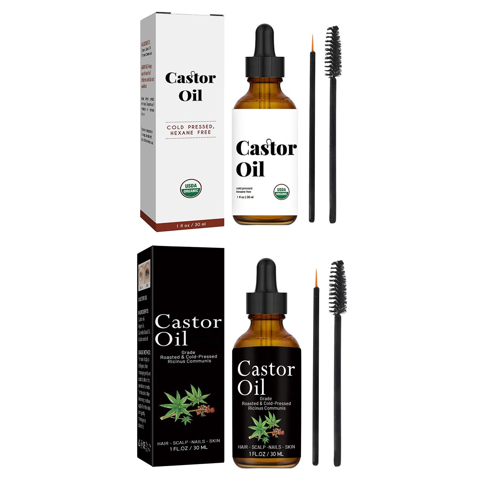 Unisex Men Women Castor Oil Strengthen Hair Essential Oil Improve Drying 30ml