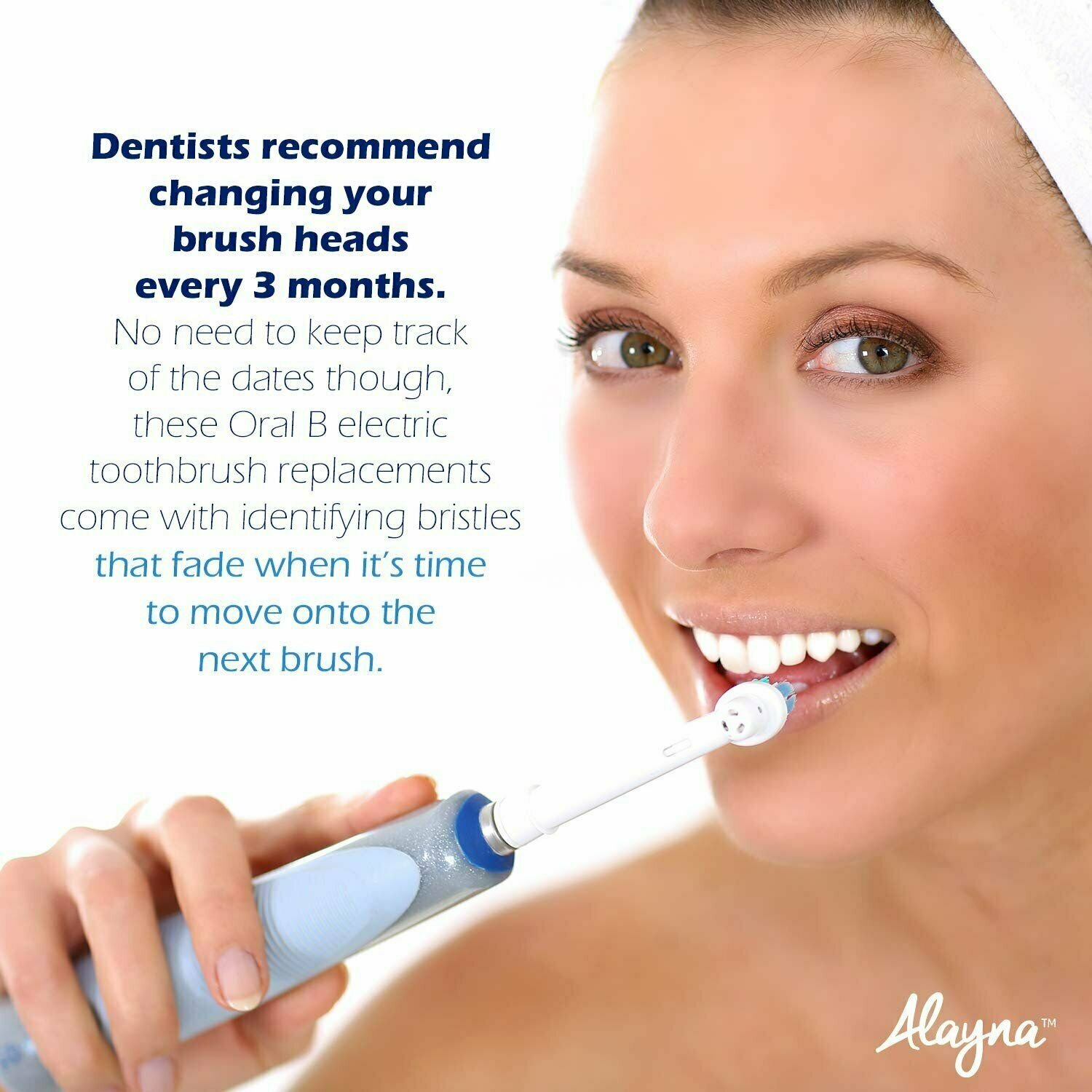 Alayna Replacement Toothbrush Heads for Sensitive Gums Compatible with Oral B 20