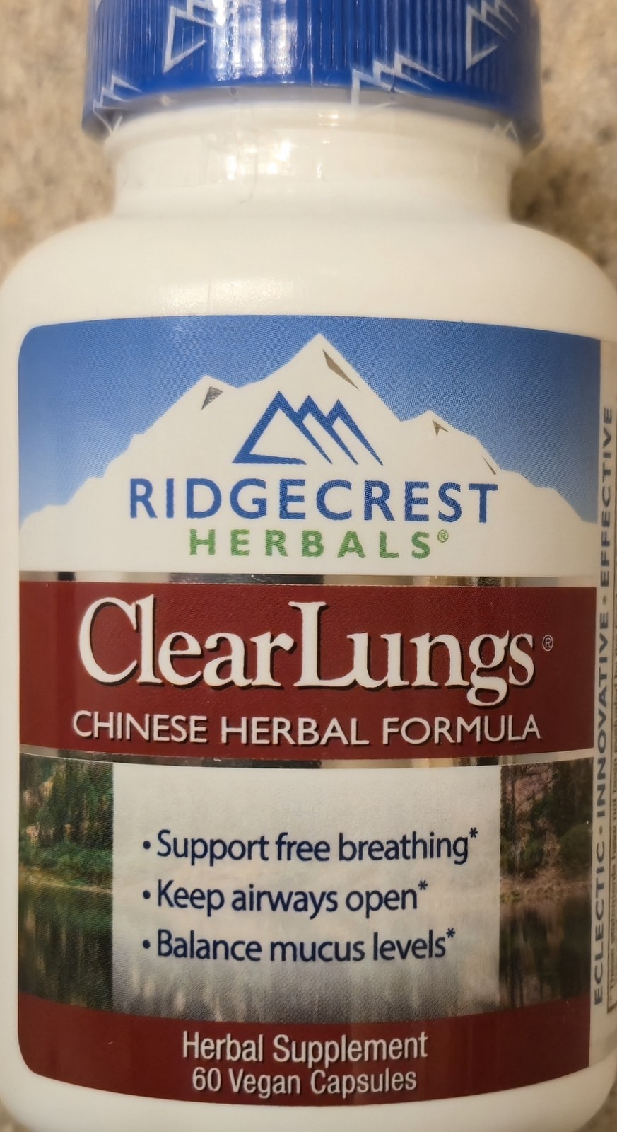 Ridgecrest CLEAR LUNGS 60 Vegetarian Capsules ( 30 Servings ) BEST BY 11/26