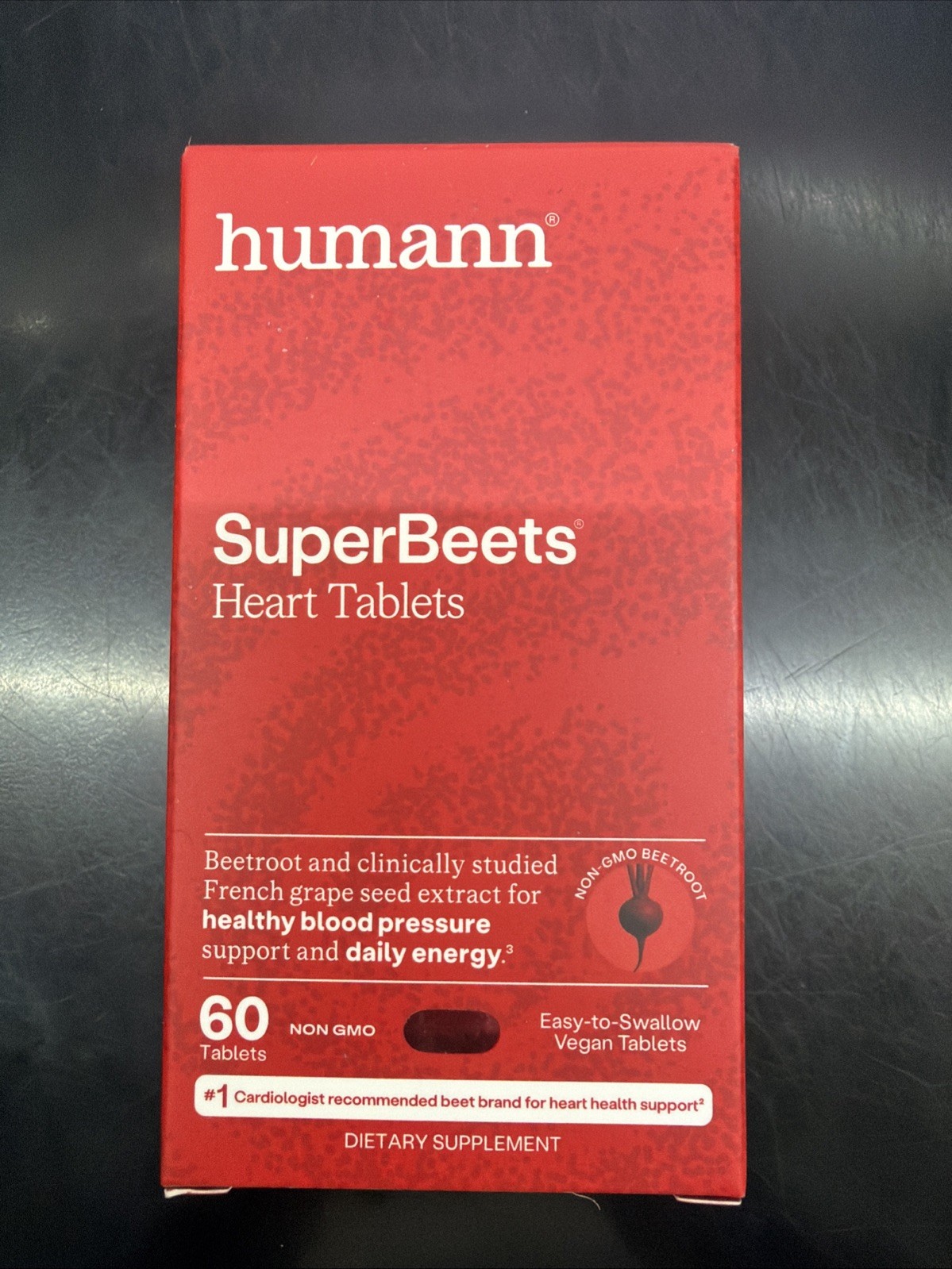 HumanN Super Beets Heart Tablets Smooth Coat 500mg Antioxidants 60 Exp 2028