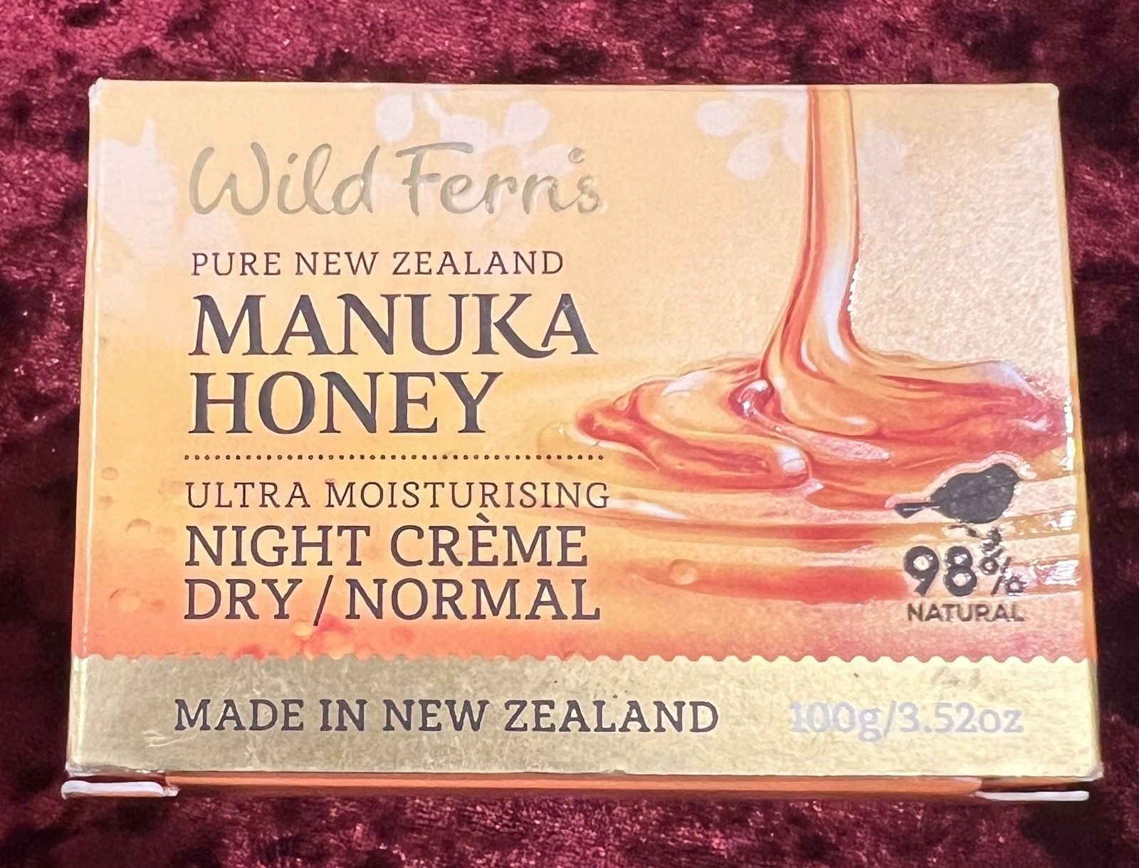 Wild Ferns Manuka Honey Ultra Moisturizing Night Cream 100g 3.52oz Exp 02/28
