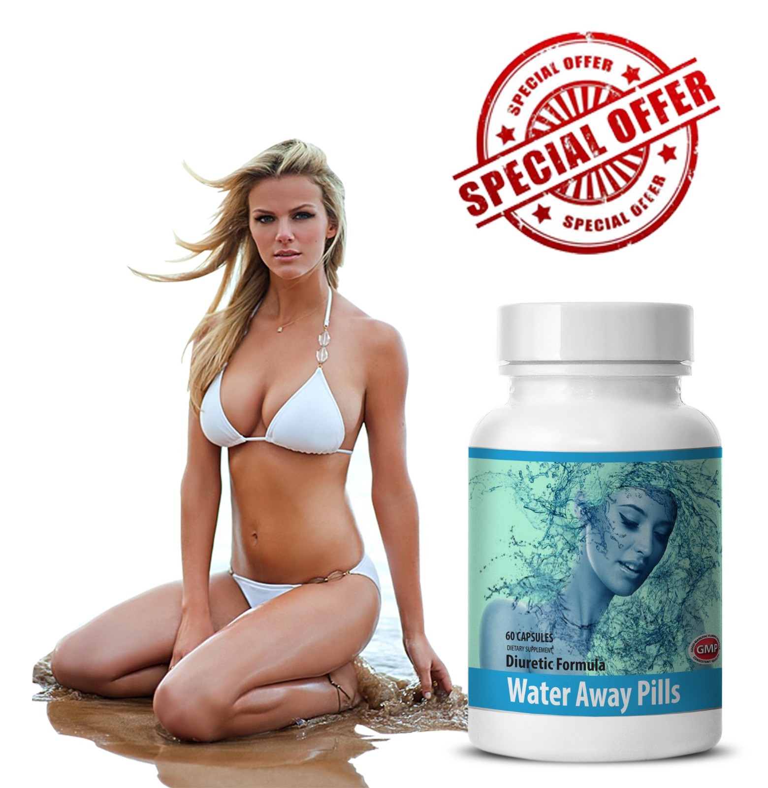 Water Pill (2 Bottles, 60 Capsules)