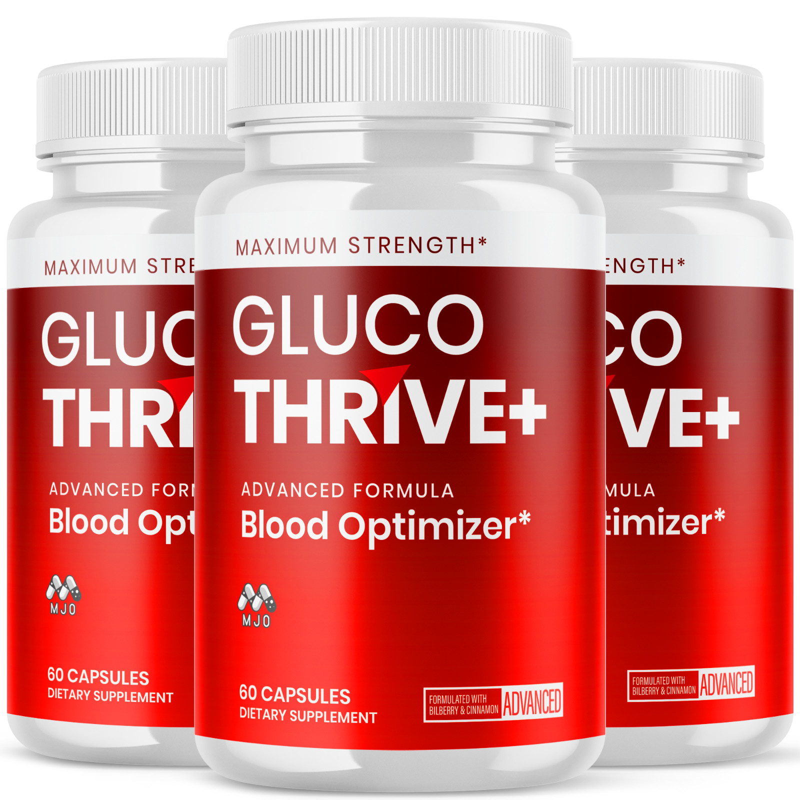 (3 Pack) Gluco Thrive Advanced Support Blood Supplement GlucoThrive 180 Capsules