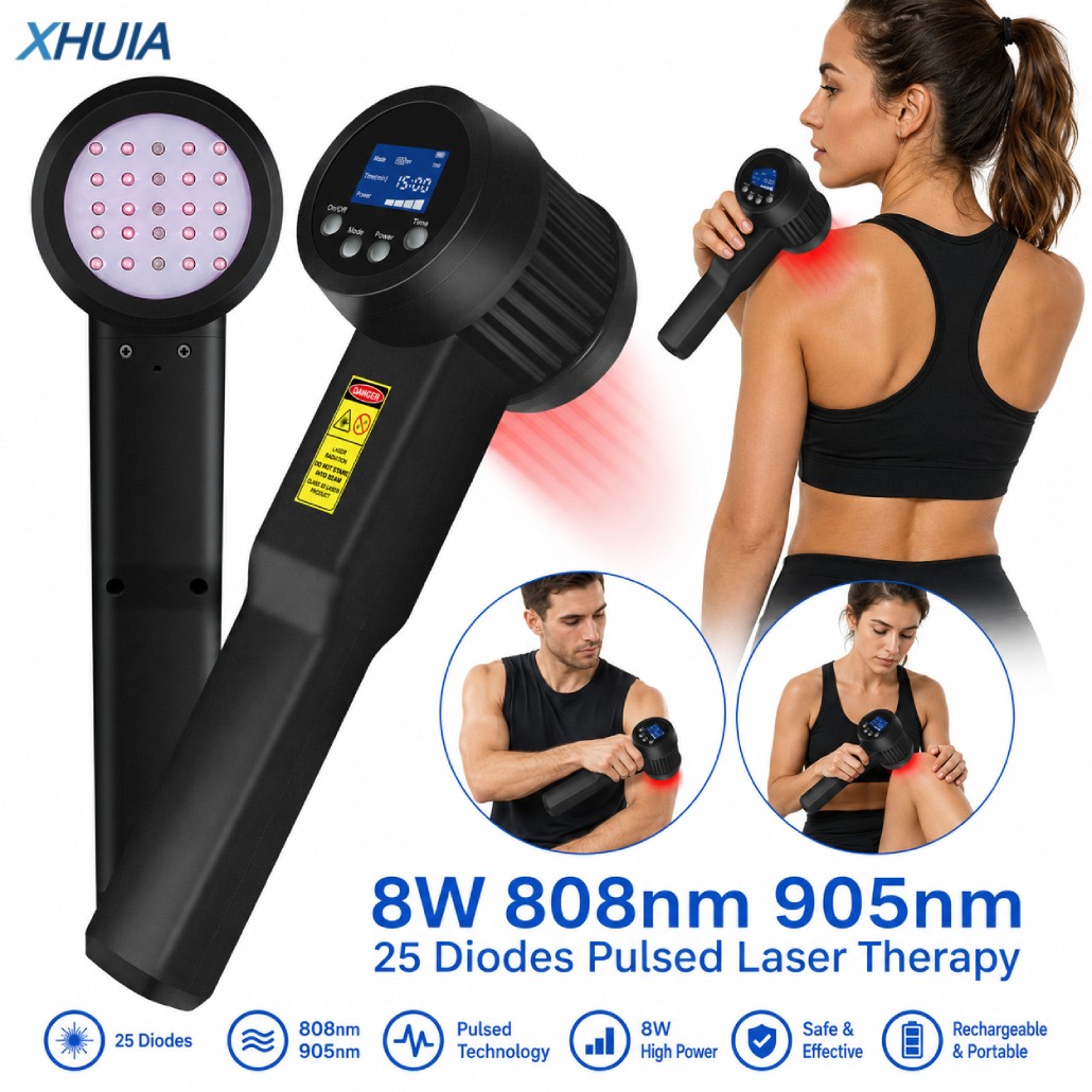 8W Cold Laser Therapy Device for Chronic Pain,Diminish inflammation 905nm 808nm
