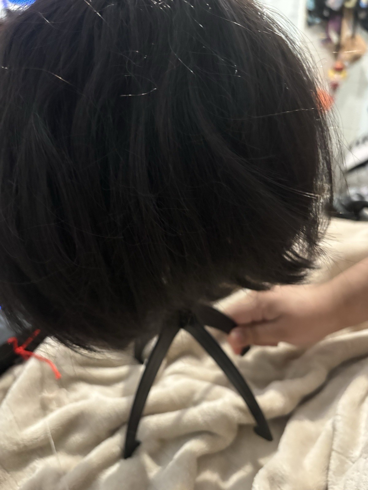 Black Straight Bob Wig Hairpiece, Natural Theme
