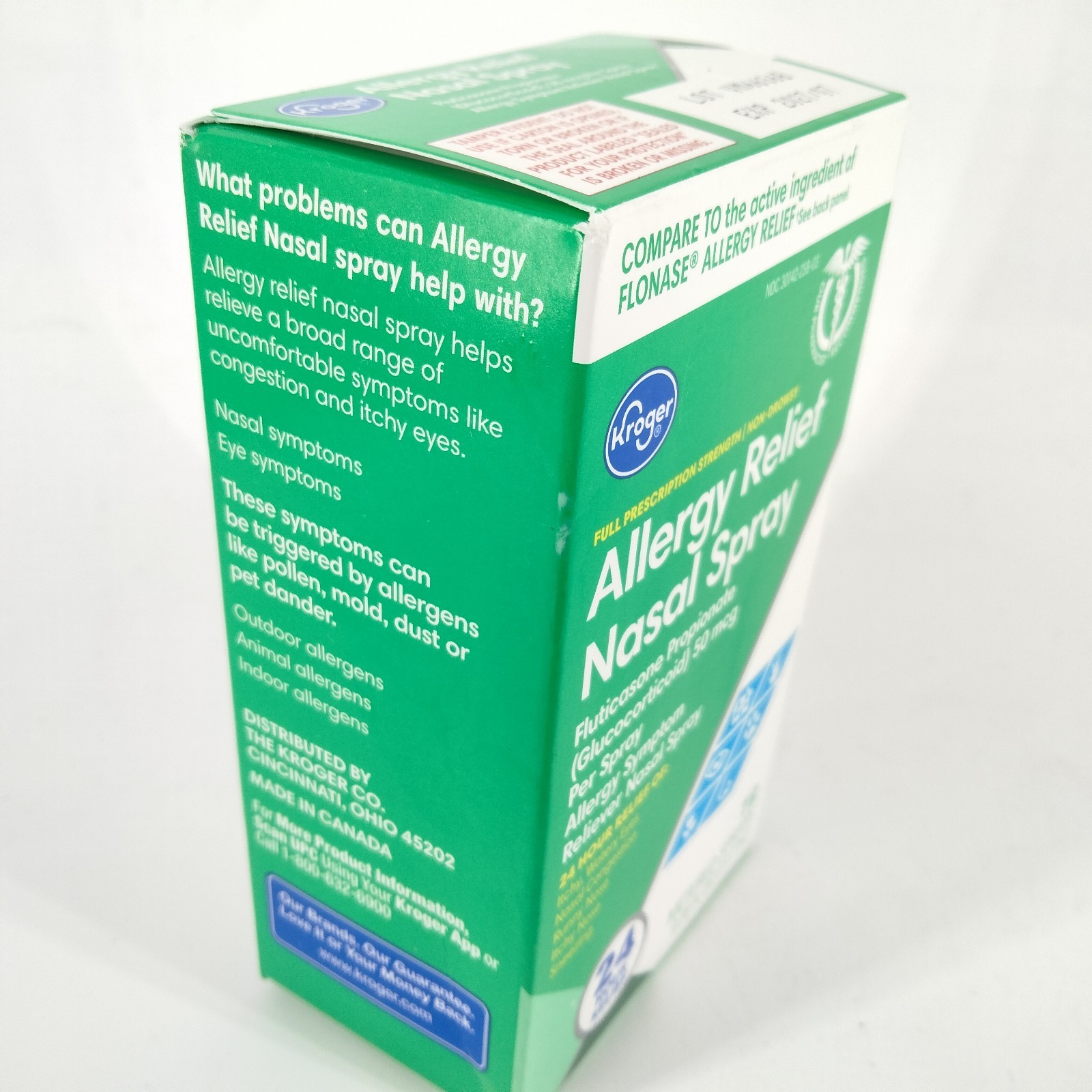 Kroger Allergy Relief Nasal Spray Fluticasone Propionate 50mcg 72 Sprays 07/2027