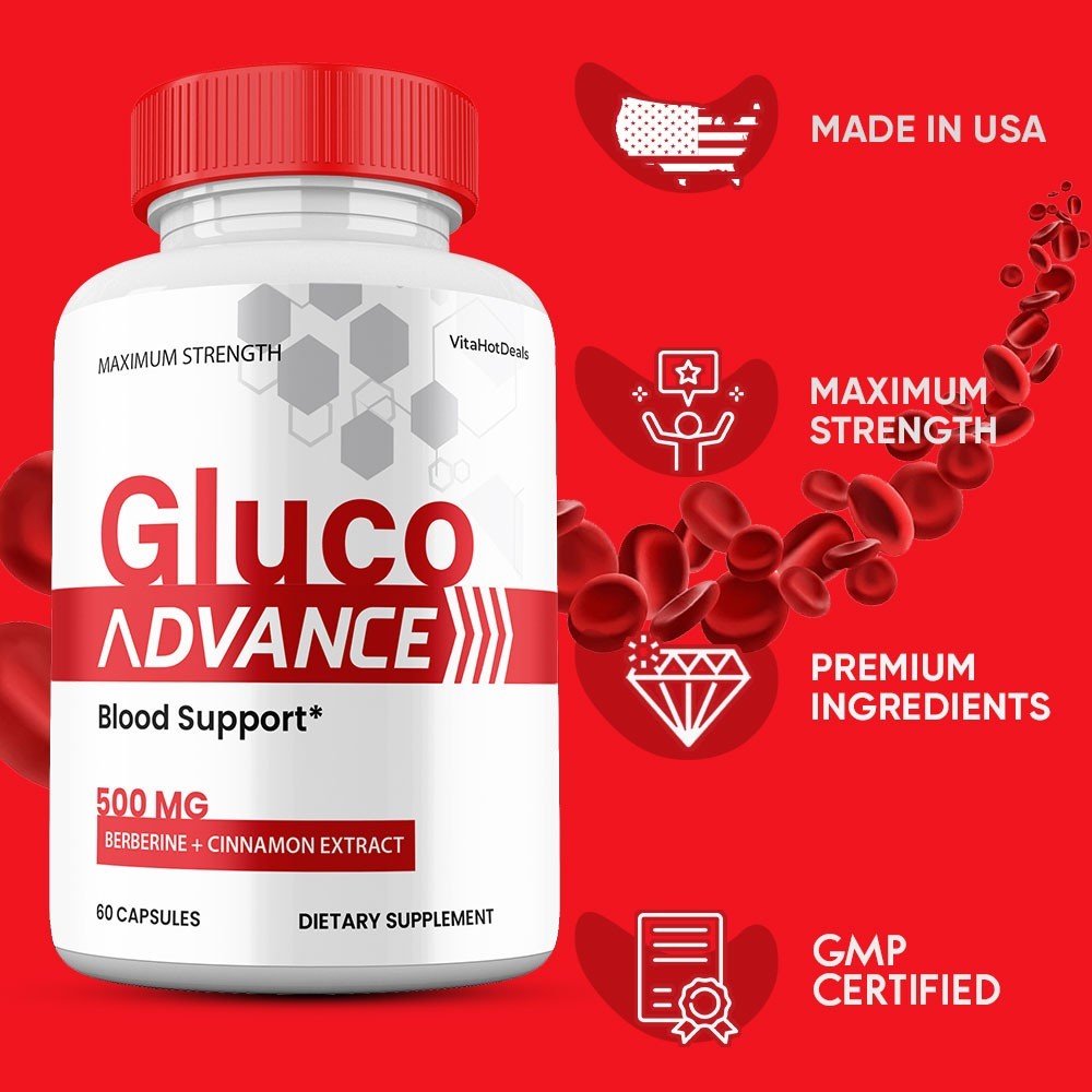 Gluco Advance Capsules, Max Strength Blood Support Supplement (10 Pack)