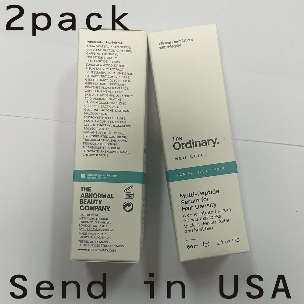 2 PACK * 60ml The Ordinary Multi-Peptide Hair Serum For Hair Density New in Box!