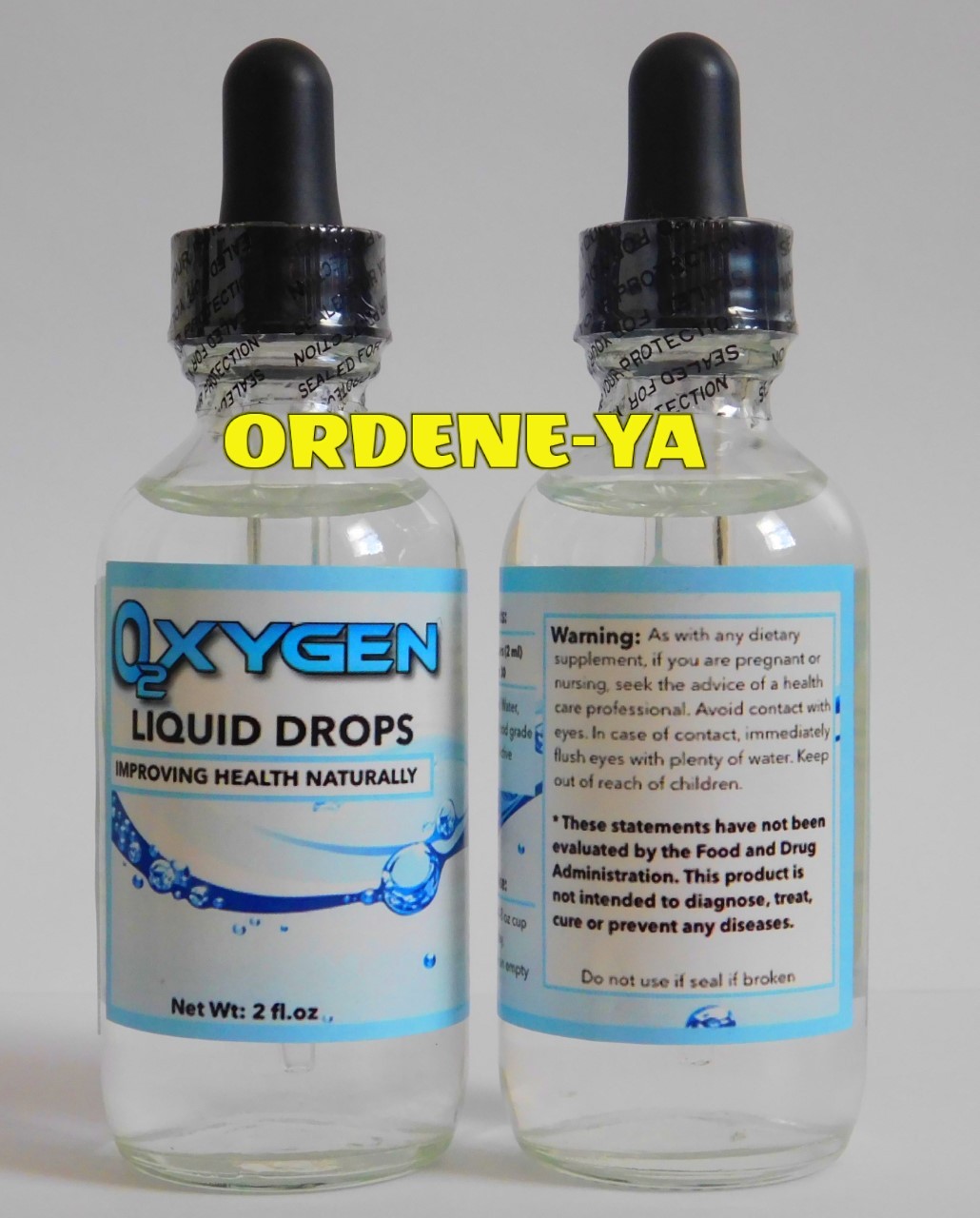 Oxygen Liquid Drops 2oz Health Naturally Stabilized Energy Health