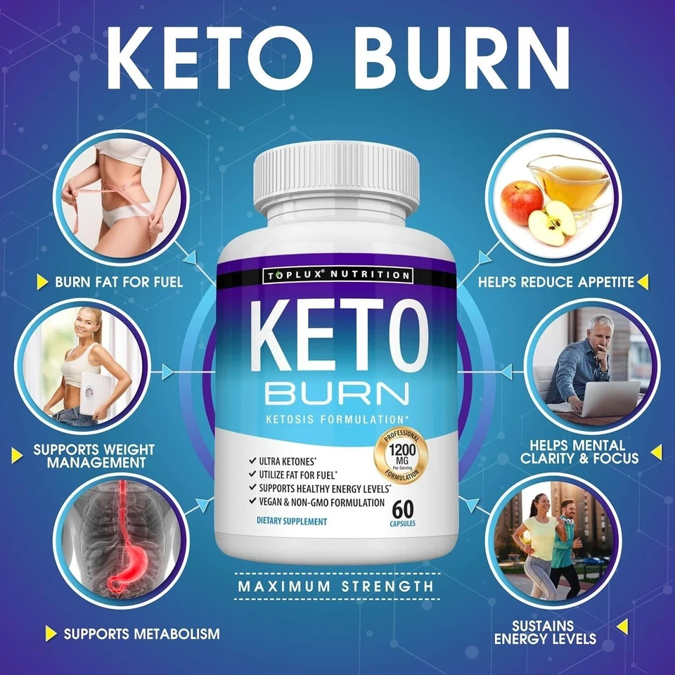 Toplux Keto Burn Pills Ketosis Weight Loss – 2400 Mg Ultra Advanced Natural