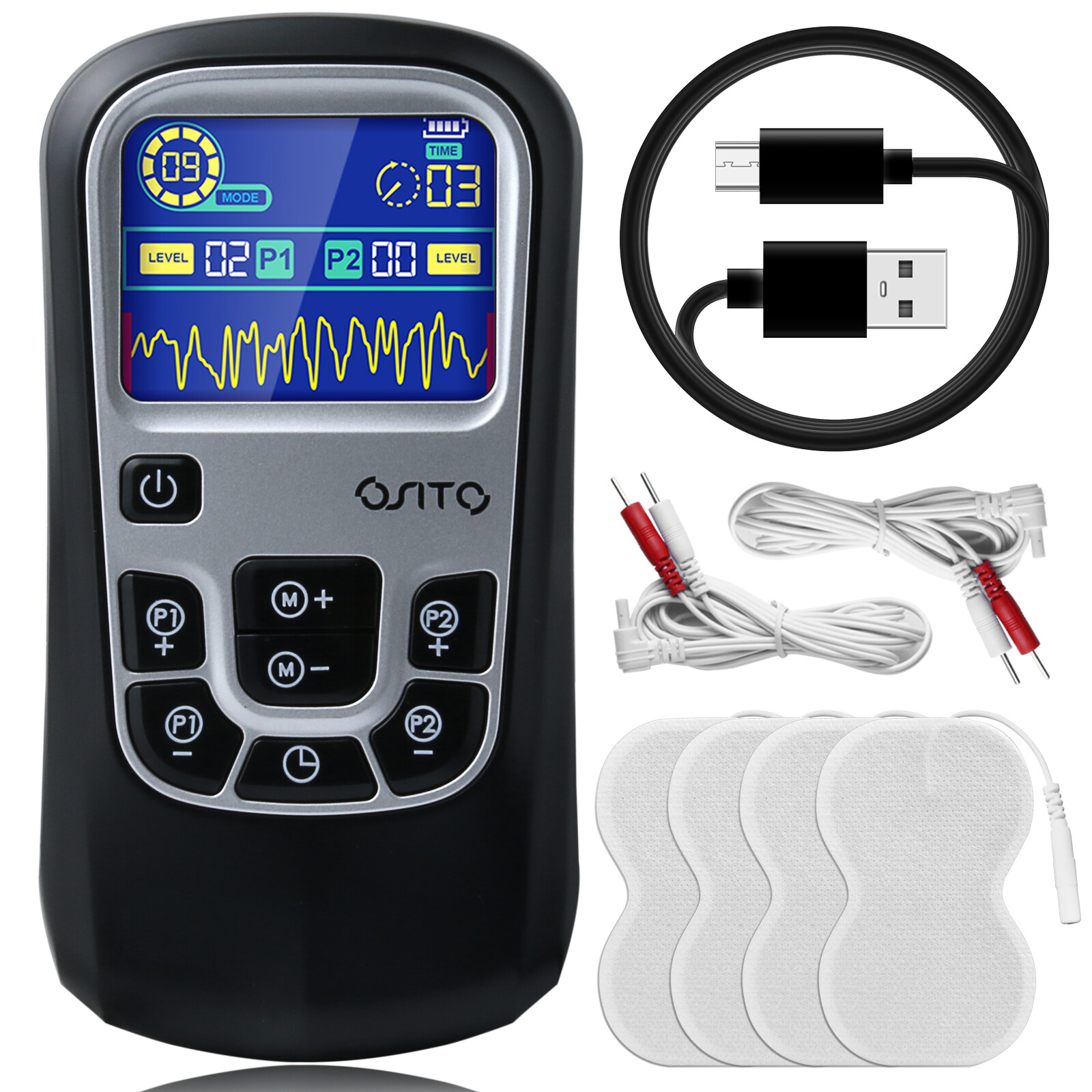25 Modes TENS Unit Muscle Stimulator Therapy Pain Relief Machine Pulse Massager