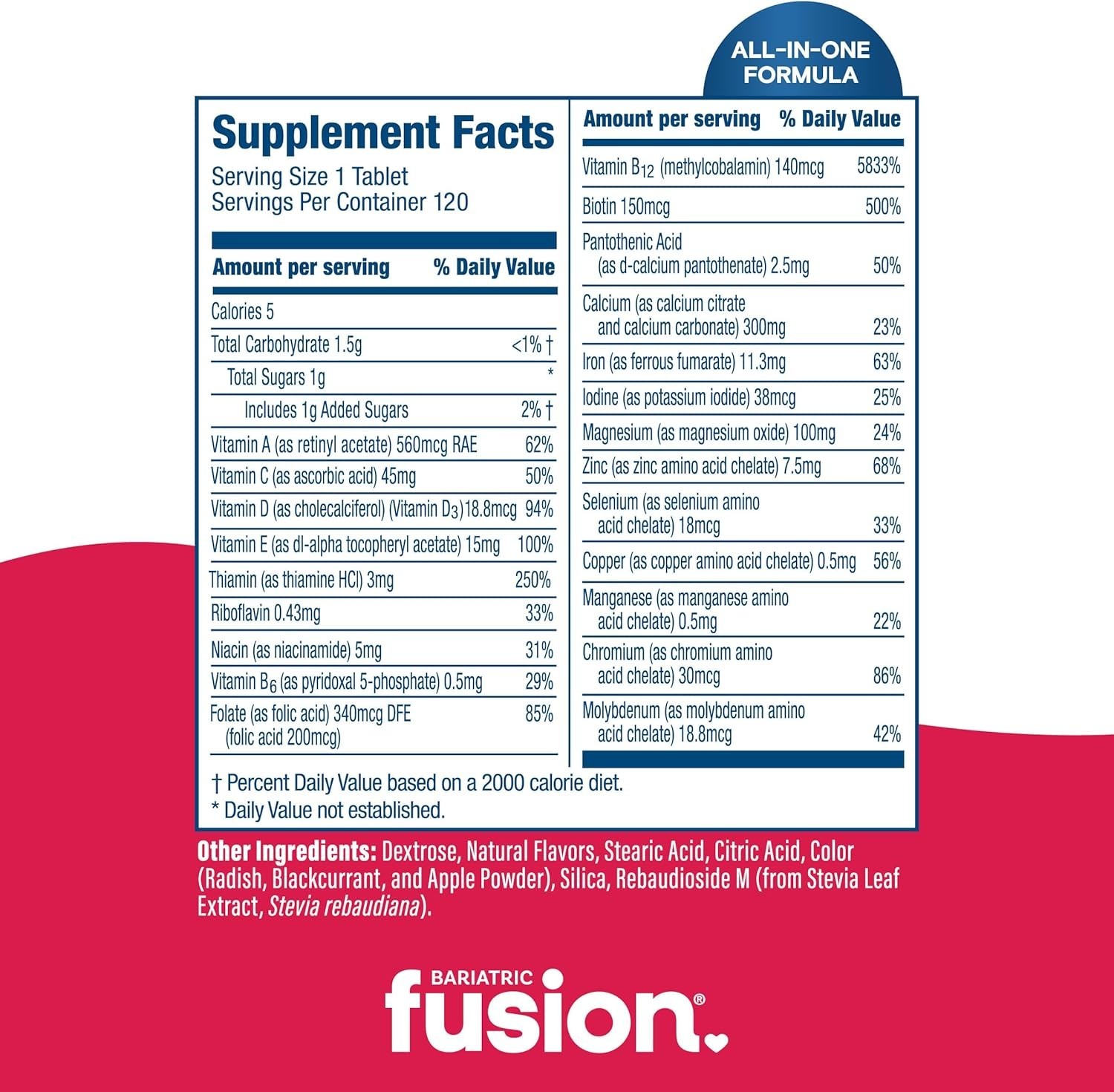 Bariatric Fusion Strawberry Complete Chewable Bariatric Multivitamin with Iron