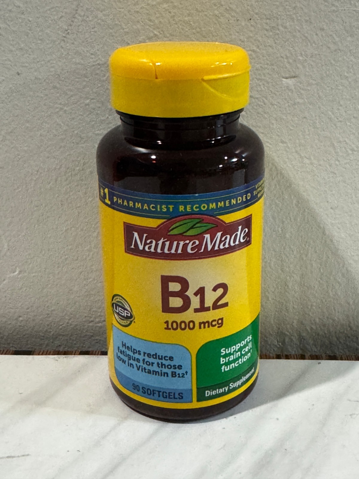 Nature Made Vitamin B12 1000 mcg Softgels 90 Count Energy Support Exp 02/2028