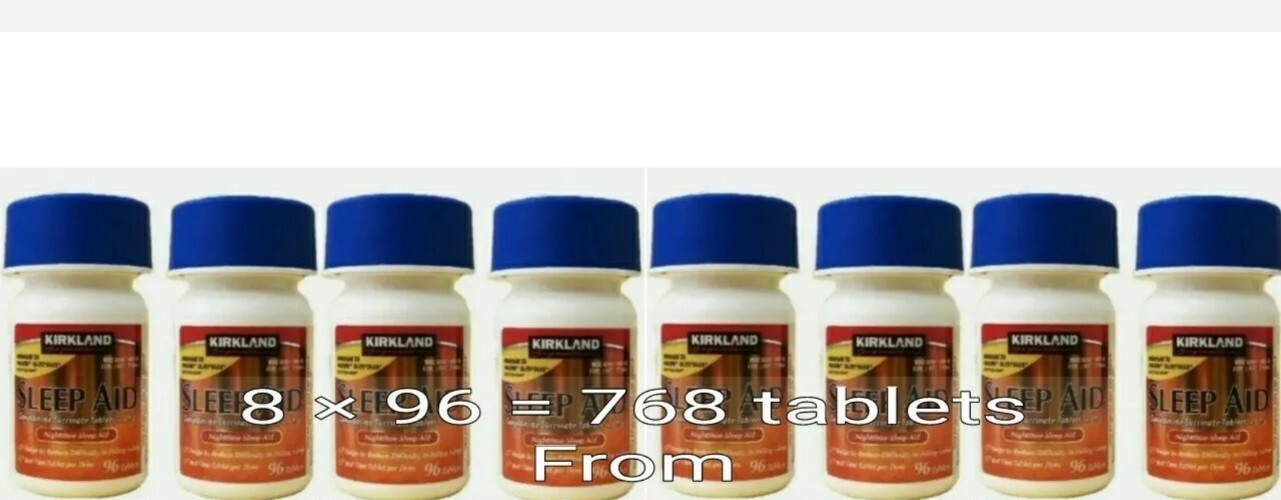 Kirkland Signature Sleep Aid Doxylamine Succinate 25 Mg 8 X 96 = 768 Tabs