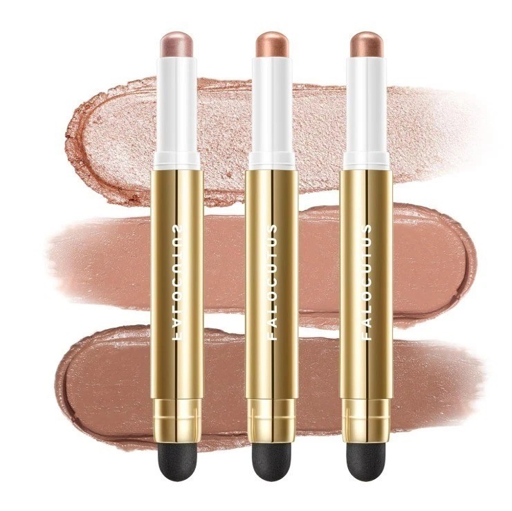 3 PCS Gel Eyeshadow Stick,Cream Matte and Shimmer Eyeshadow Pencil,Waterproof