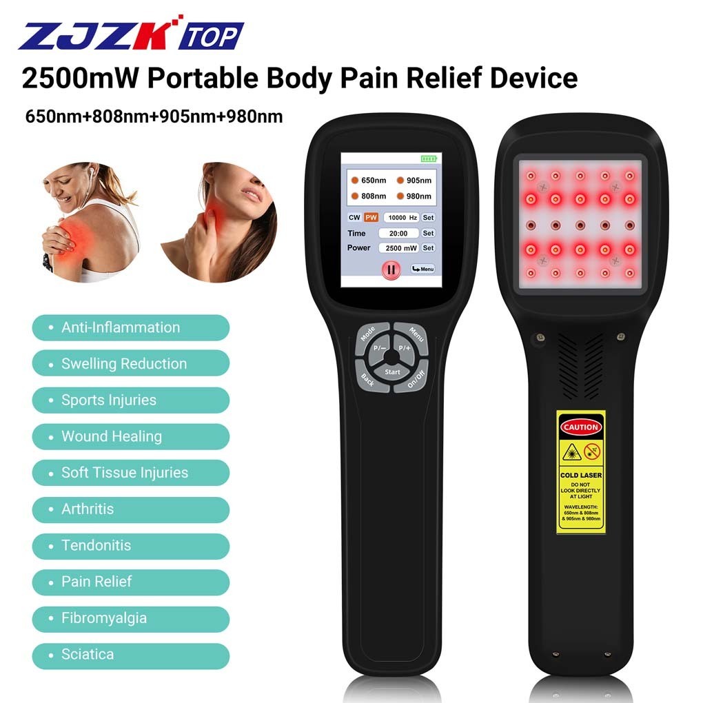 2.5W 650+808+905+980nm Laser Therapy Red Infrared Light Therapy for Pain Relief