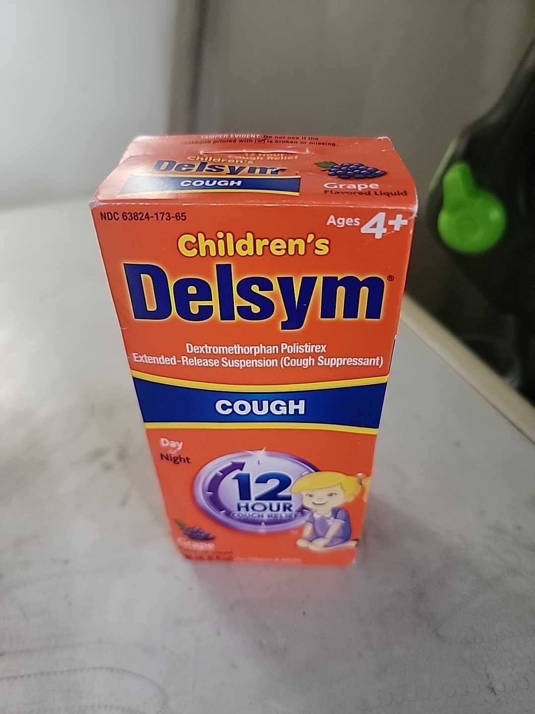 Delsym 12 Hour Children’s Cough Relief Liquid, Grape Flavored – 5 fl oz 04/2026