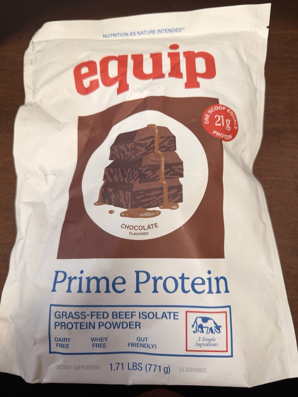 Equip Prime Protein Grass-Fed Beef Isolate Chocolate 1.7 Lbs