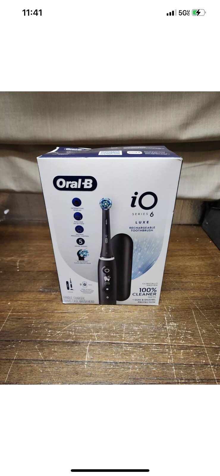 Oral-B iO Series 6 Rechargeable Toothbrush Bluetooth Black Sealed