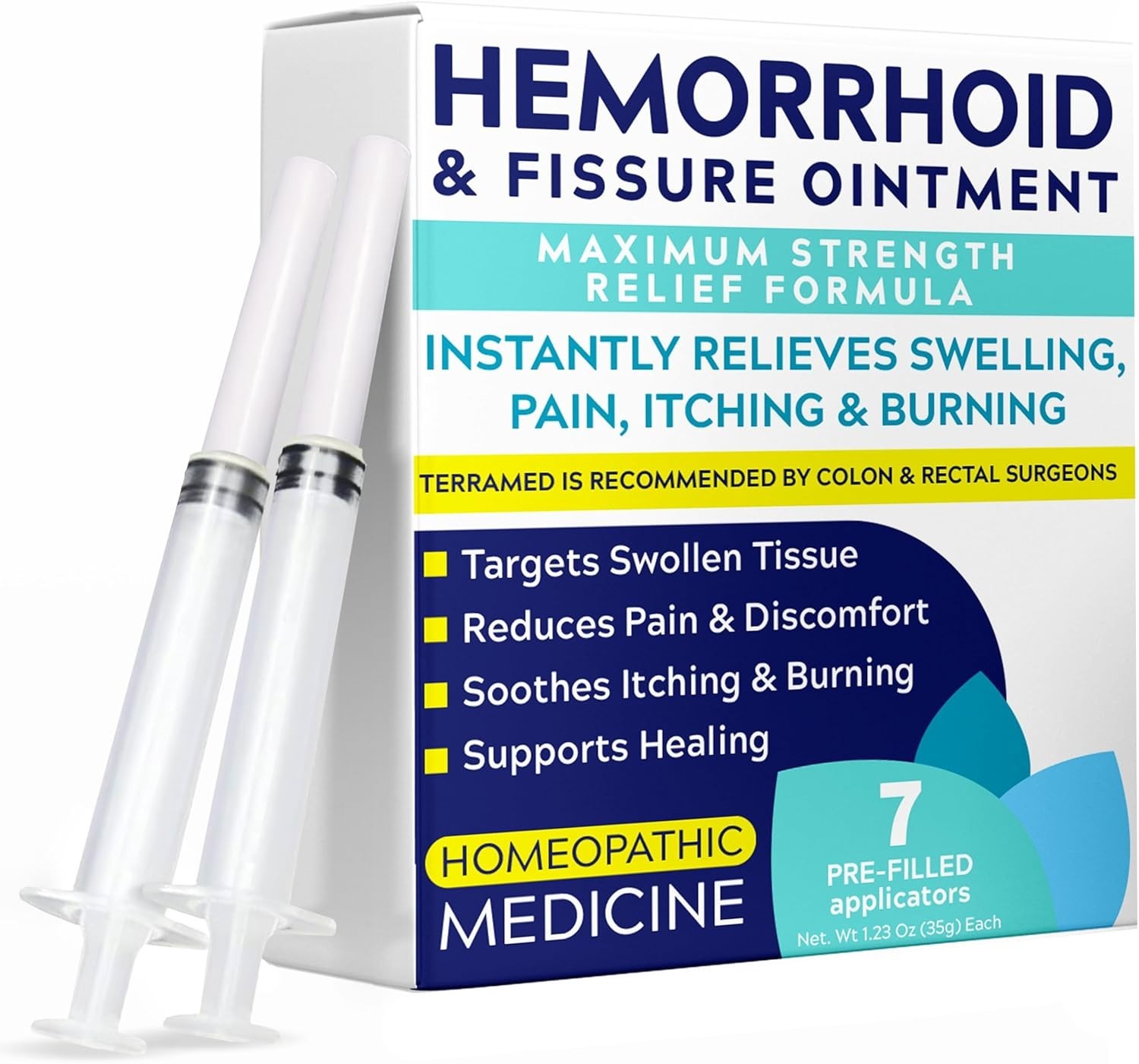 Hemorrhoid Ointment | Hemorrhoid & Fissure Ointment | 7 Pre-Filled Applicators