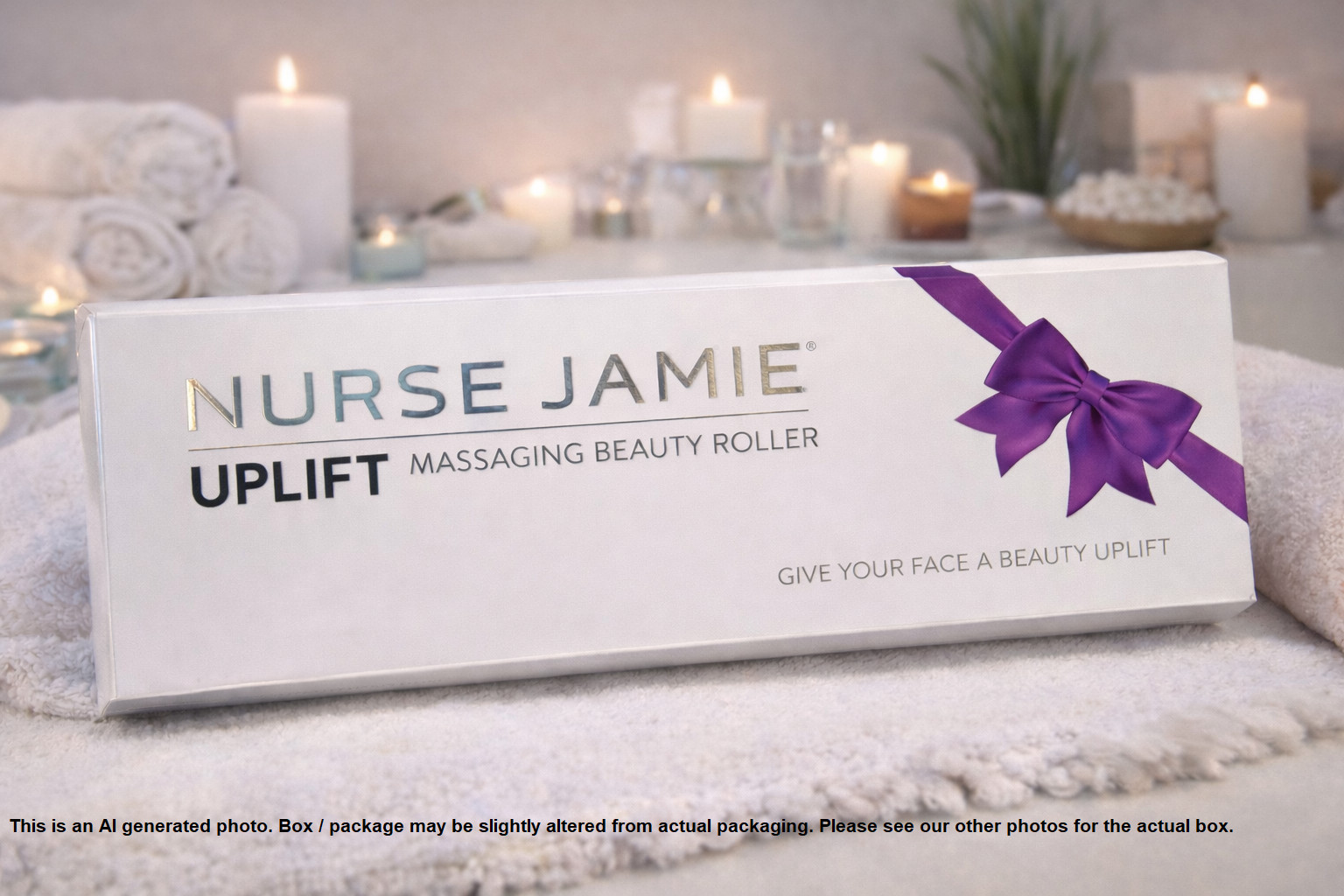 Nurse Jamie Uplift Massaging Beauty Roller Purple 24 Stone Face & Body Tool NEW