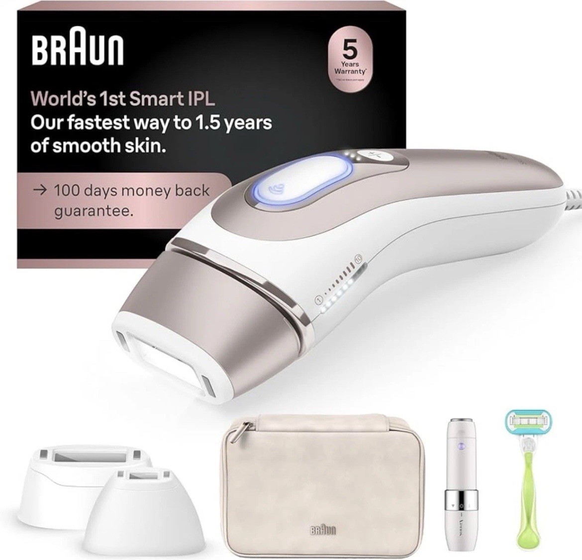 Braun IPL Skin i·Expert Home Laser Hair Removal Smart IPL – Case Trimmer NEW